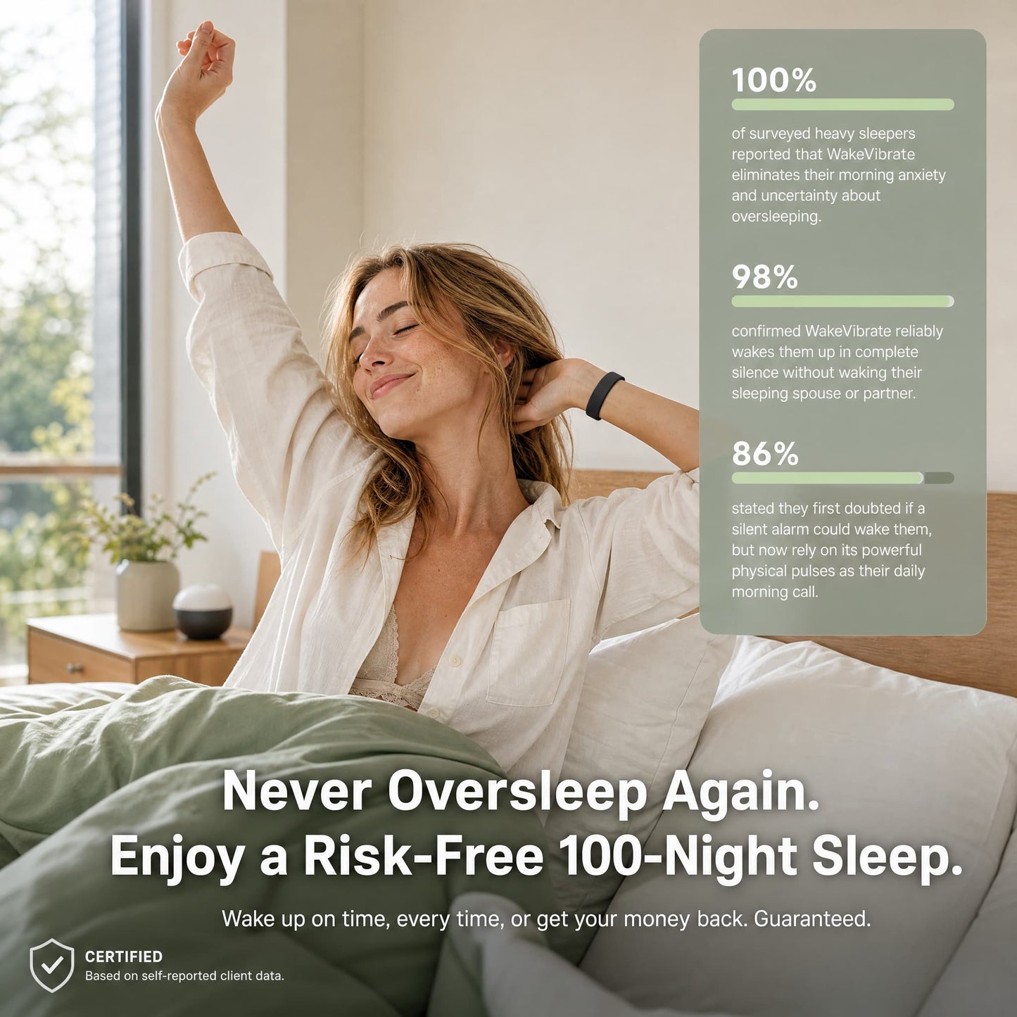 Pro Silent Vibrating Alarm for Heavy Sleepers